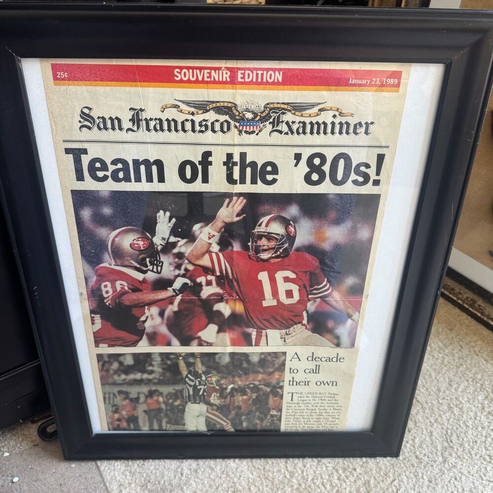 1989 San Francisco 49ers Team of the '80s Framed Newspaper Super Bowl XXIII